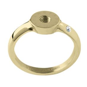 Lag Din Egen Ring Med Krystall Gullfarget Str. 1