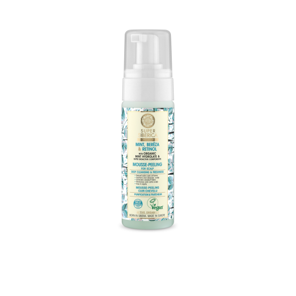 Super Siberica Mint, Bereza &amp; Retinol Mousse-Peeling